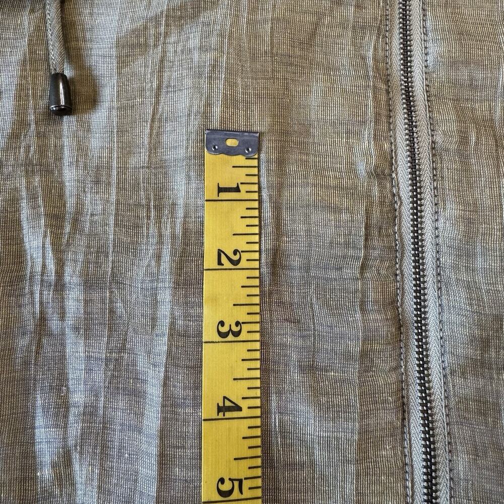 Ruby Rd Linen Jacket Womens 16W Roll Sleeve Lightweight Full ZIp Anorak Jacket - Picture 5 of 6